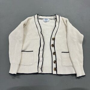 Old Navy Cream Cardigan with Trim